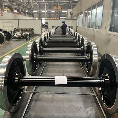 차량용 1000mm 철도 바퀴 세트 22.9T 엑셀 로드 바퀴 세트